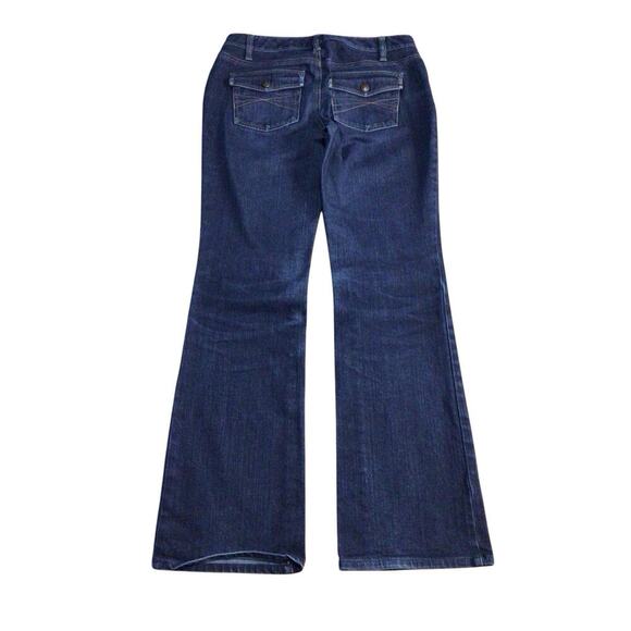 Ann Taylor Loft Curvy Boot Denim Jean Women Size 2 Blue Dark Wash - Picture 2 of 7